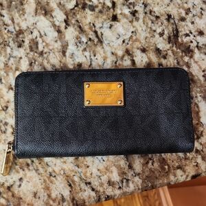 Michael Kors Black Wallet with Signature Monogram